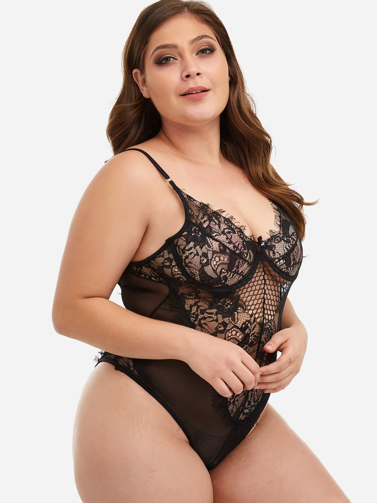 Ladies Black Plus Size Intimates