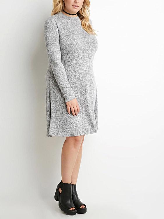 Ladies Grey Plus Size Dresses