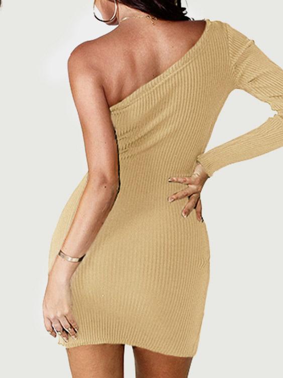 Womens Beige Bodycon Dresses