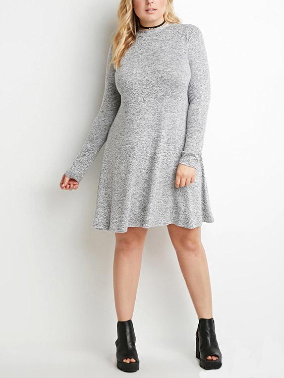 Ladies Long Sleeve Plus Size Dresses