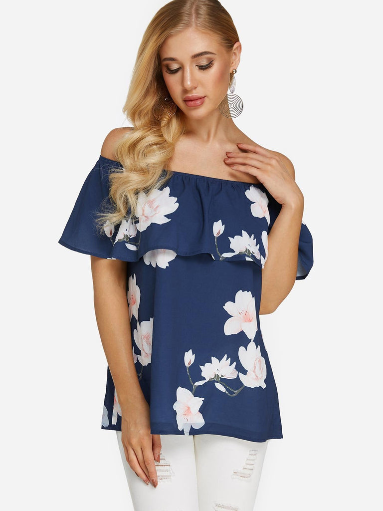Ladies Navy Blouses