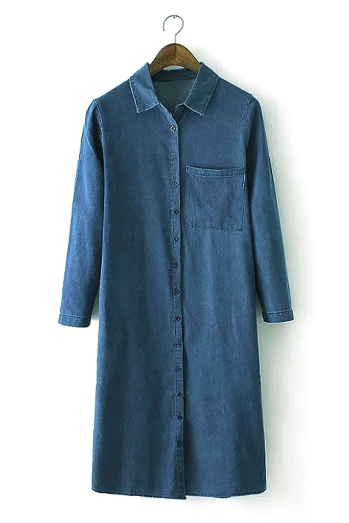 Blue Shirt Dress