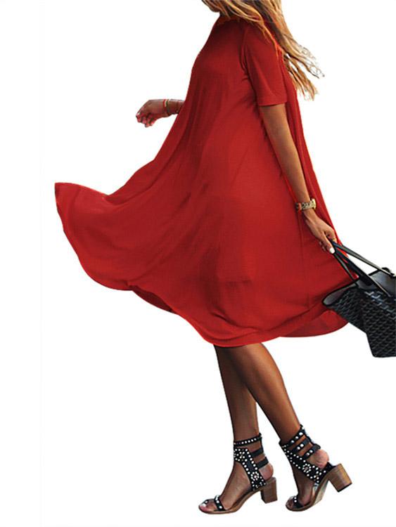 Womens Red Shirt Dresses