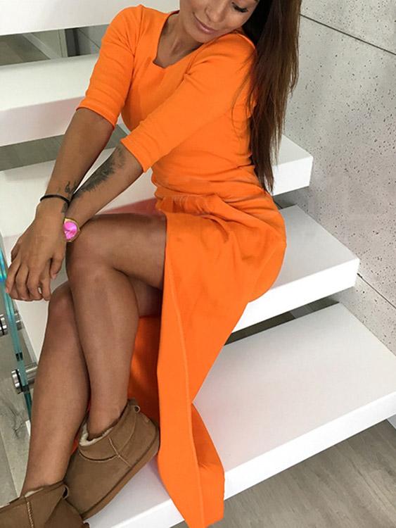 Ladies Orange Maxi Dresses
