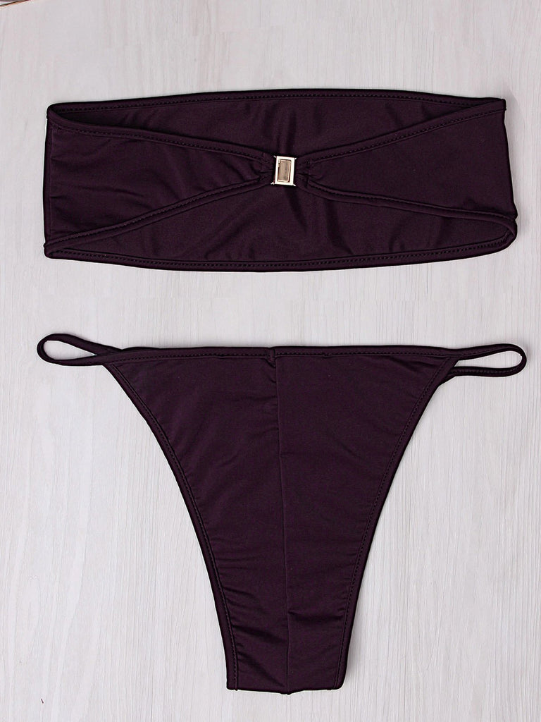 Womens Burgundy Bikinis