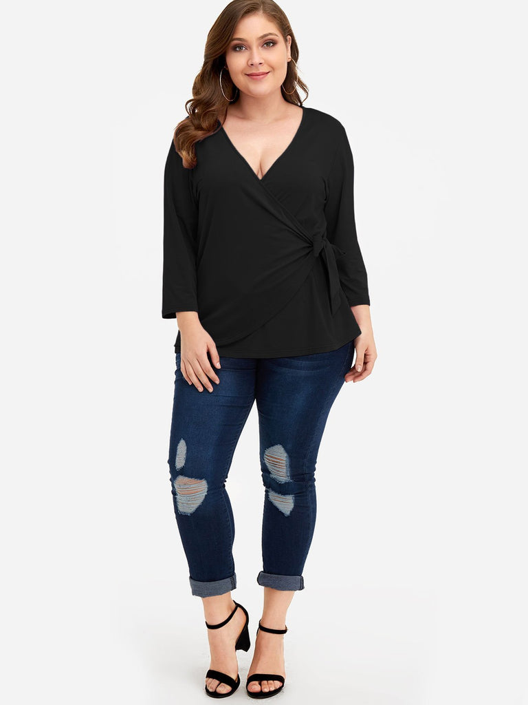 Womens Long Sleeve Plus Size Tops