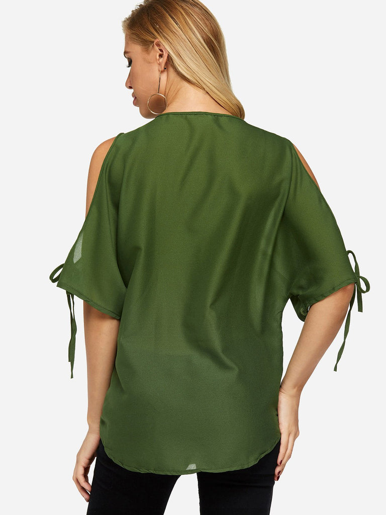 Womens Army Green Blouses