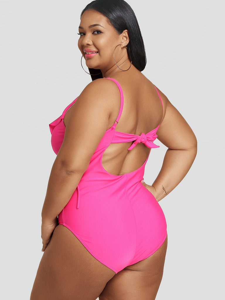 Ladies Sleeveless Plus Size Swimwear