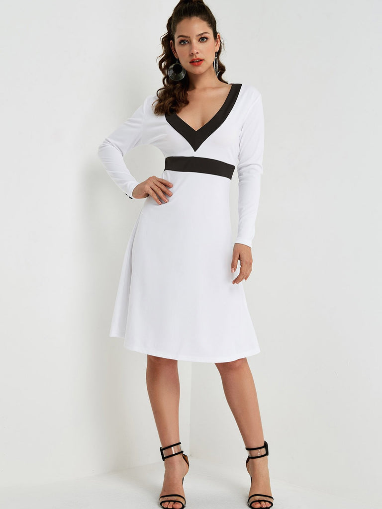 Ladies White Midi Dresses