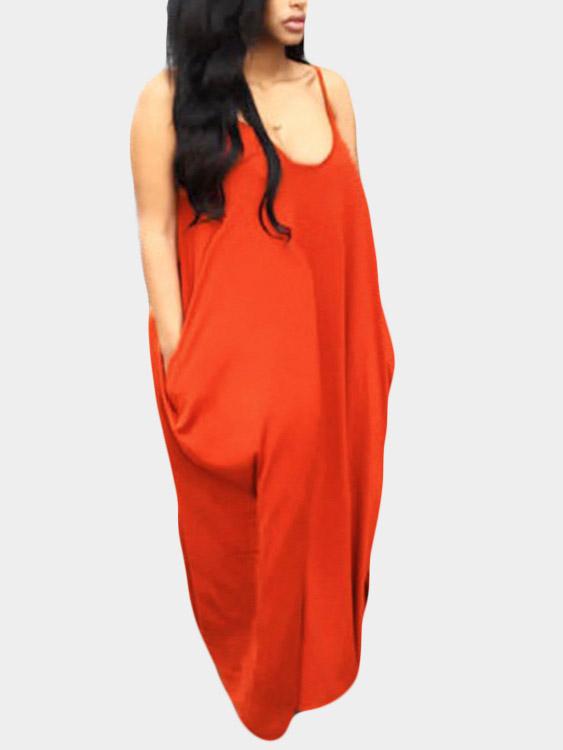Womens Orange Maxi Dresses