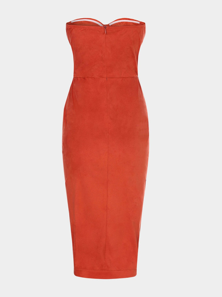 Womens Orange Bodycon Dresses