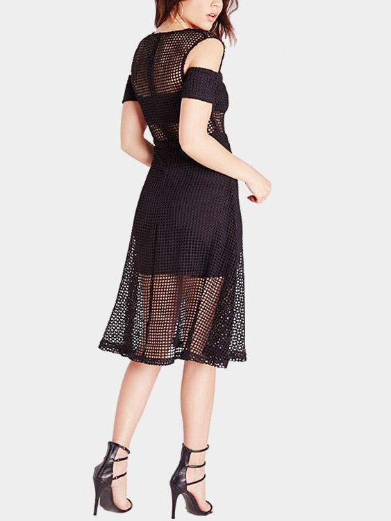 Womens Black Midi Dresses