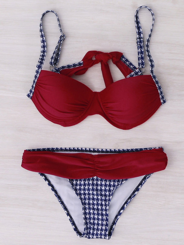 Womens Sleeveless Two Piece Bikinis