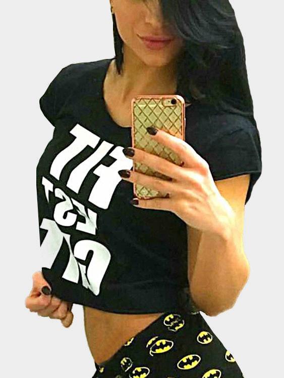 Womens Black T-Shirts