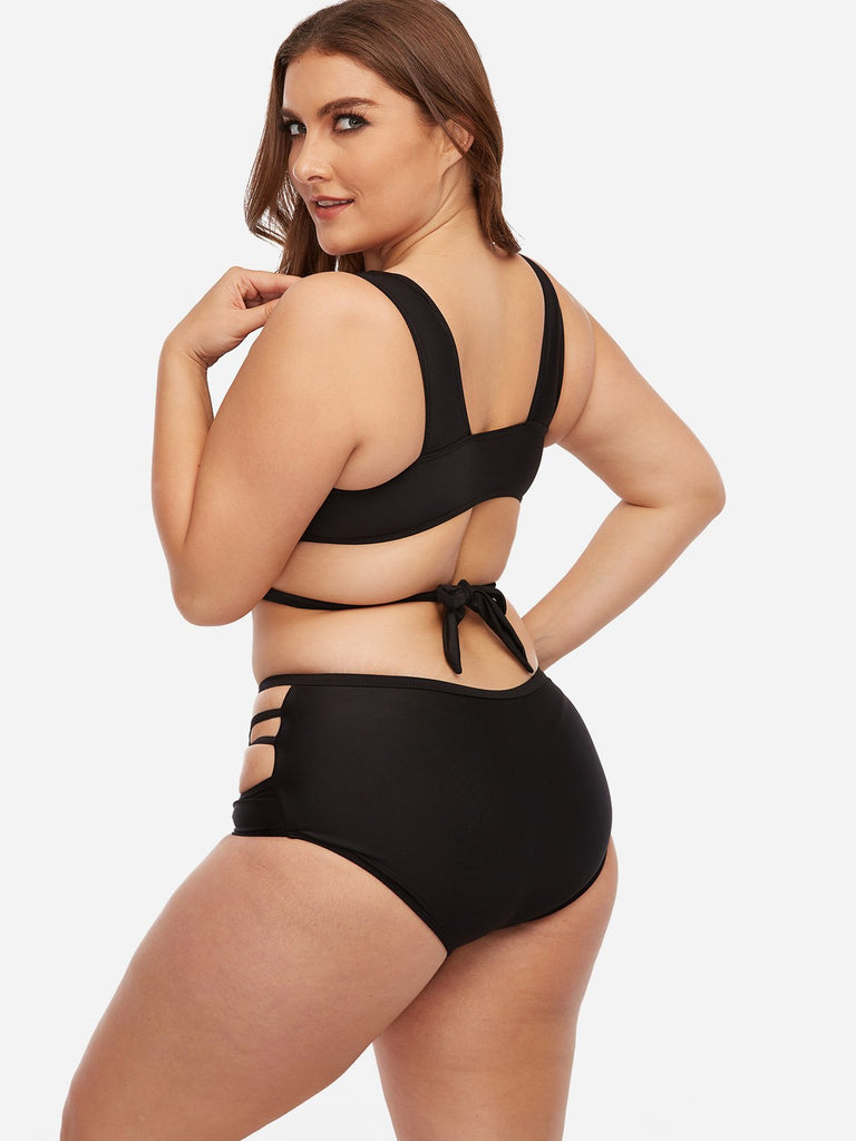 Womens Black Plus Size Swimwear