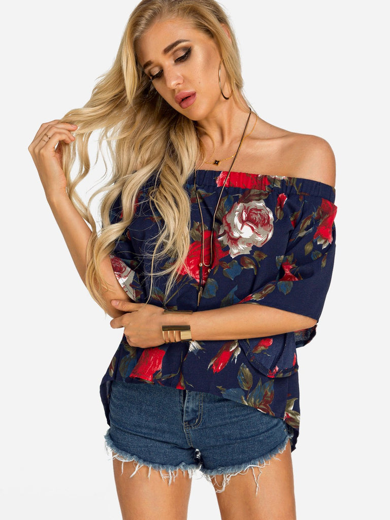 Ladies Navy Blouses