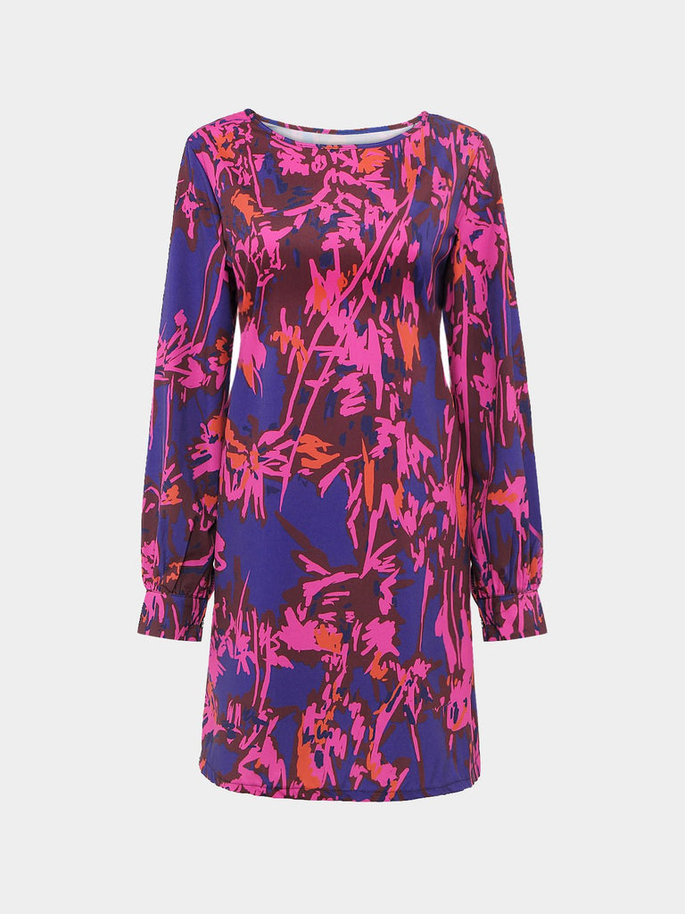Floral Print Loose A Line Dresses