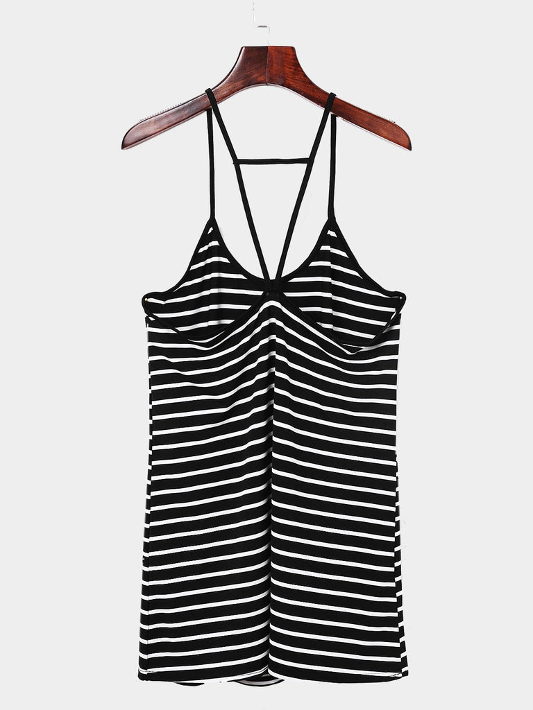 Womens Striped Mini Dresses