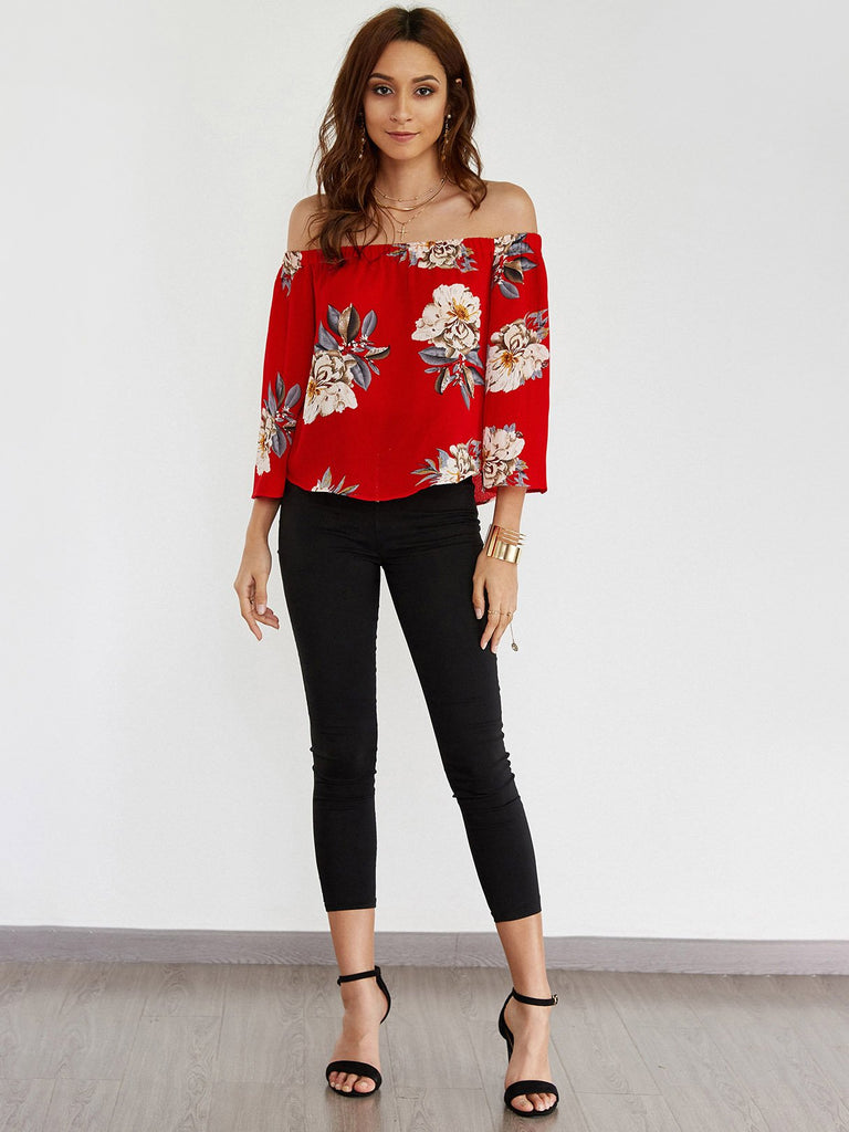 Womens 3/4 Sleeve Blouses