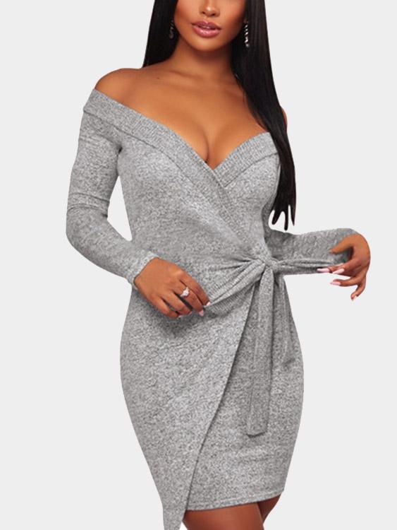 Ladies Light Grey Mini Dresses