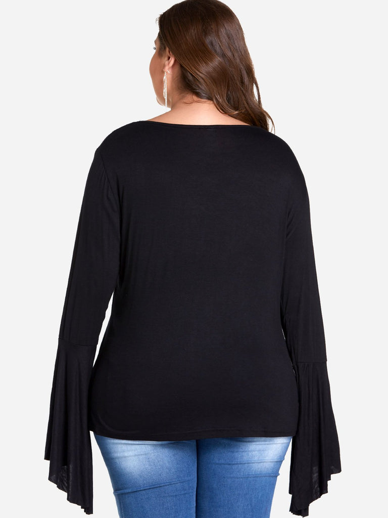 Womens Black Plus Size Tops