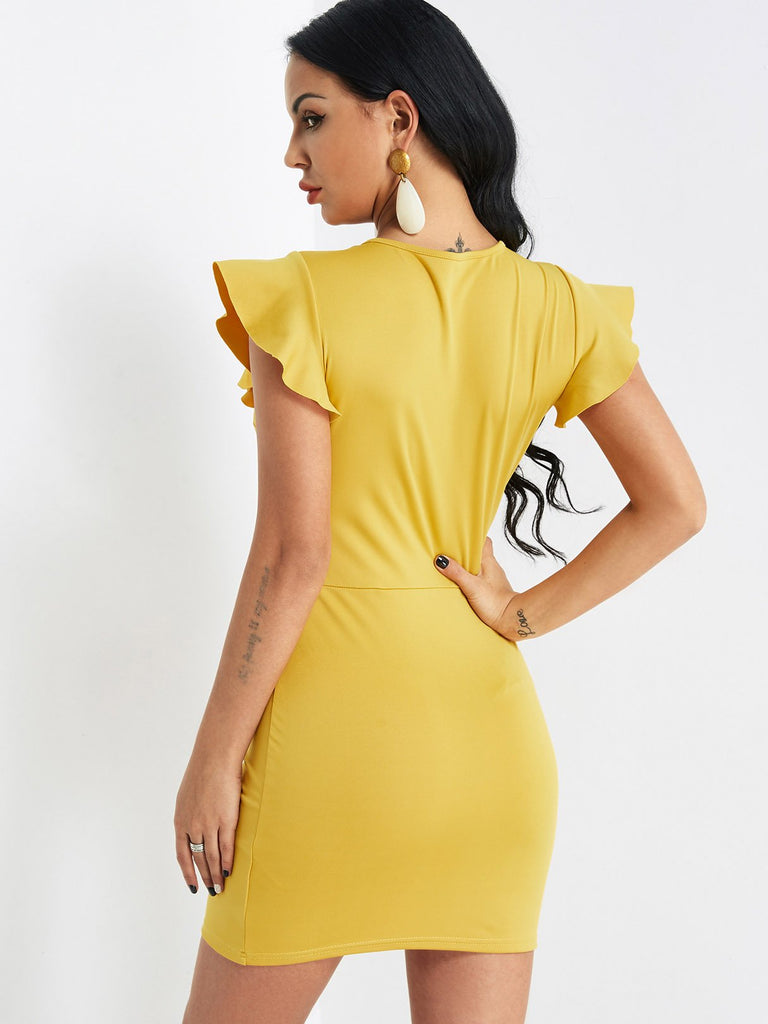 Womens Yellow Sexy Dresses