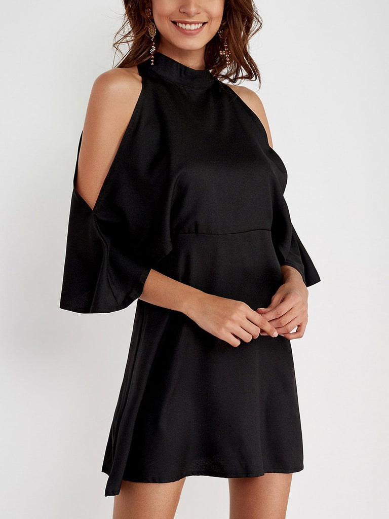 Cut Out Black Mini Dress