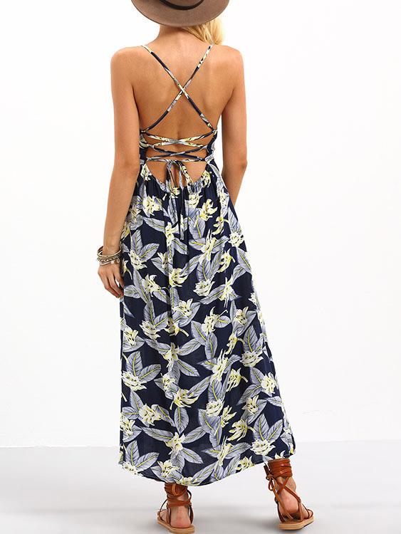 Womens Navy Maxi Dresses
