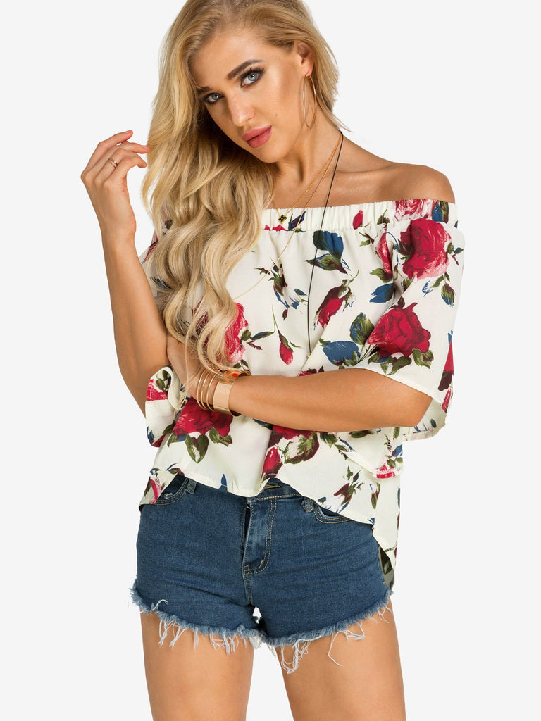 Womens Floral Print Blouses