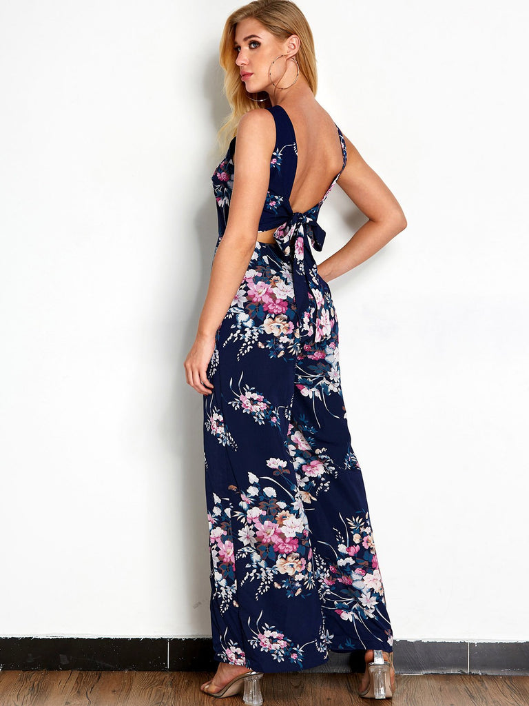 Womens Navy Floral Dresses