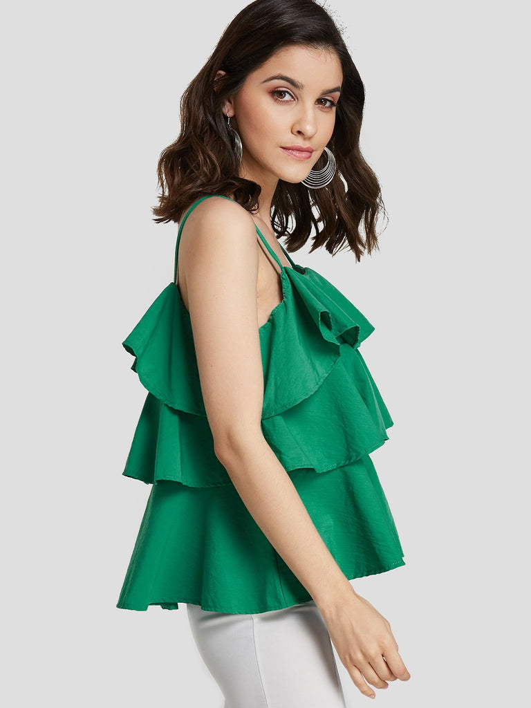 Ladies Green Camis