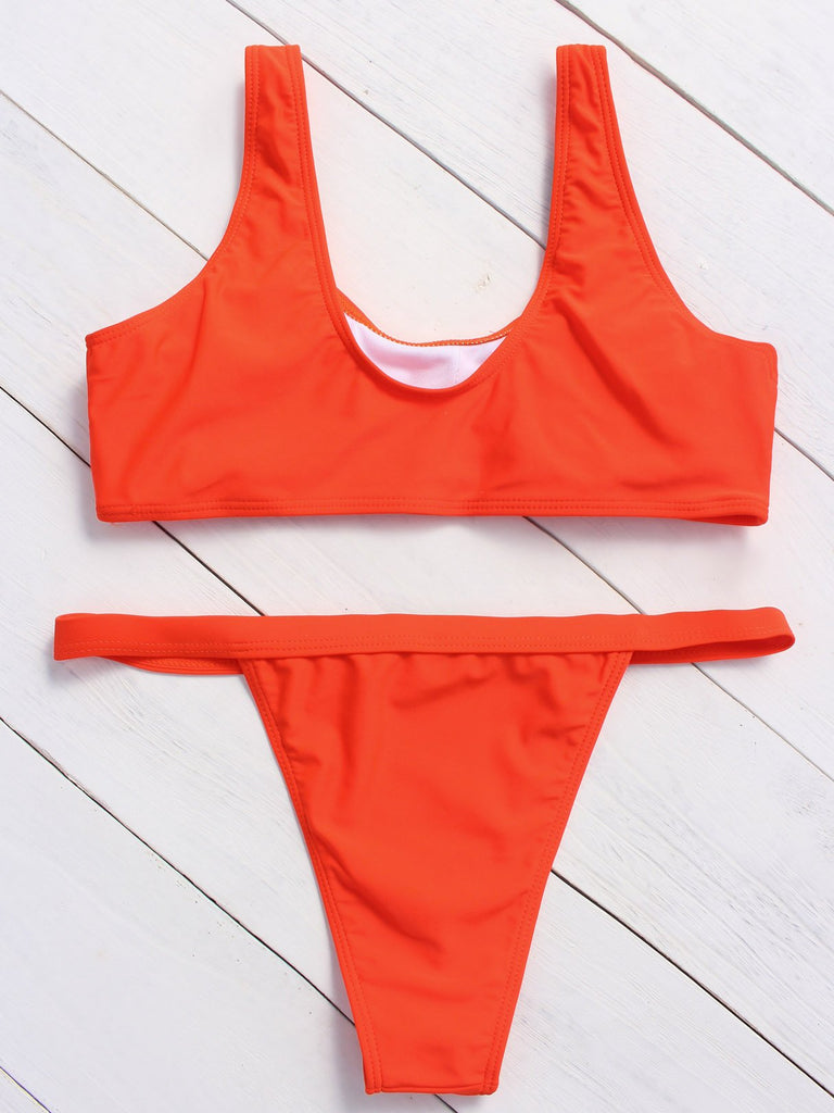 Womens Orange Bikinis