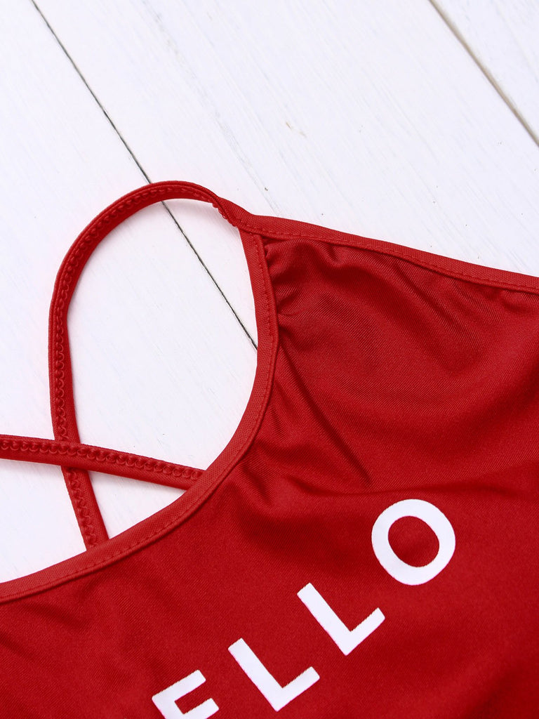 Ladies Red One-Pieces