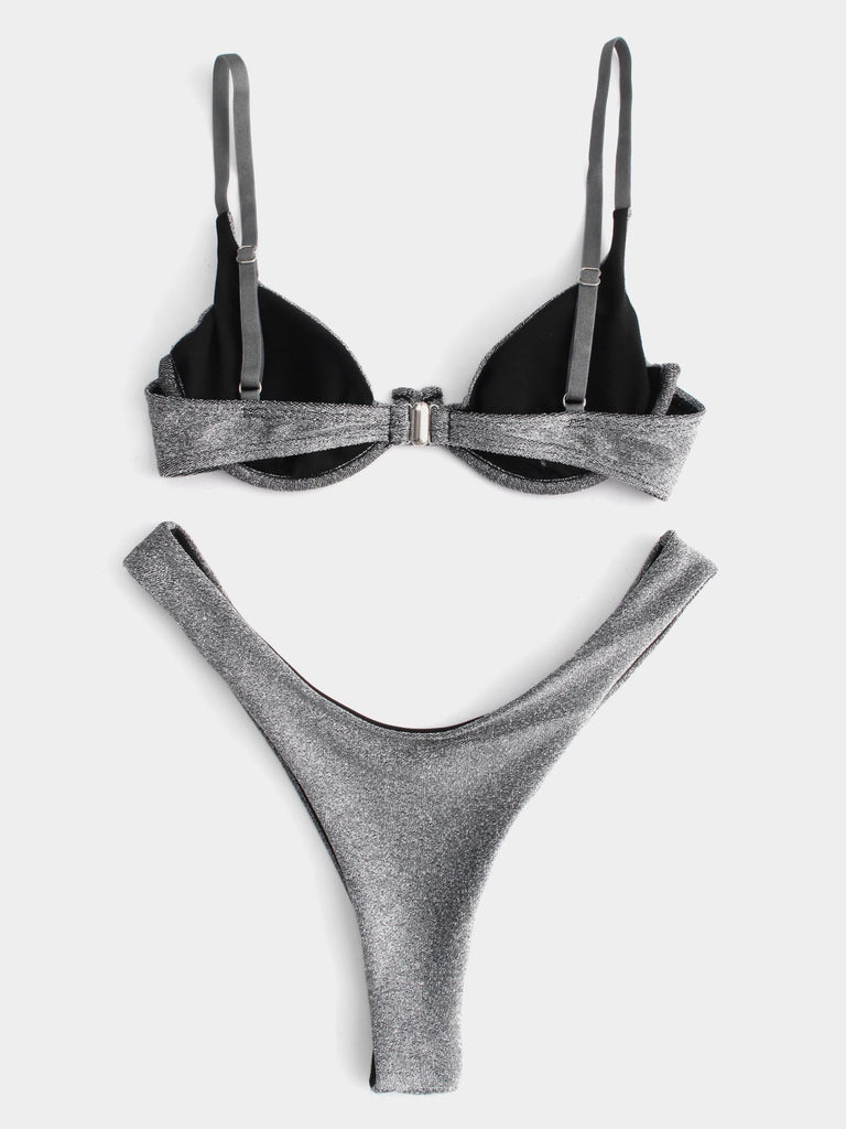 Womens Silver Bikinis