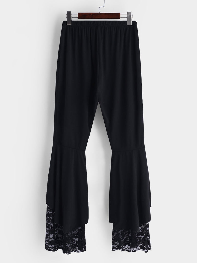 Plus Size Velvet Bell Bottoms