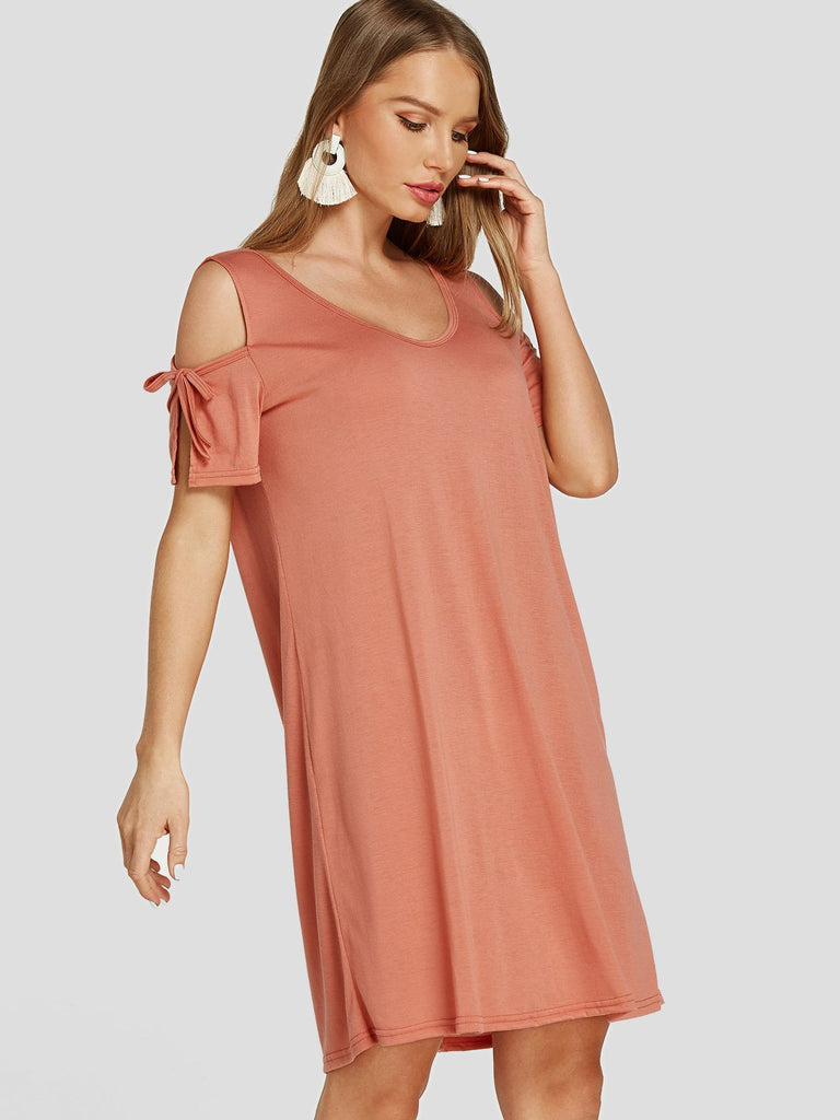 Ladies Short Sleeve Casual Dresses