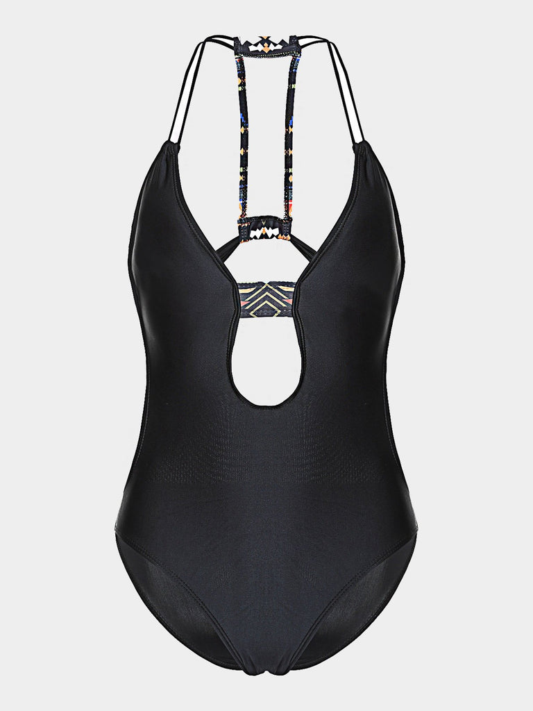 Black Sexy Bodycon Bodysuit One-Pieces