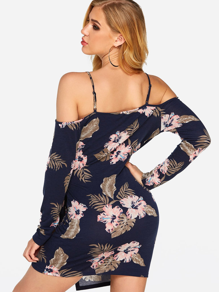 Womens Navy Floral Dresses