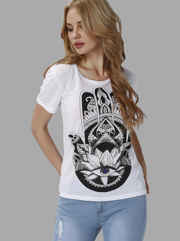 Womens White T-Shirts