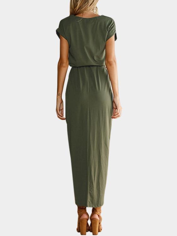 Womens Army Green Maxi Dresses