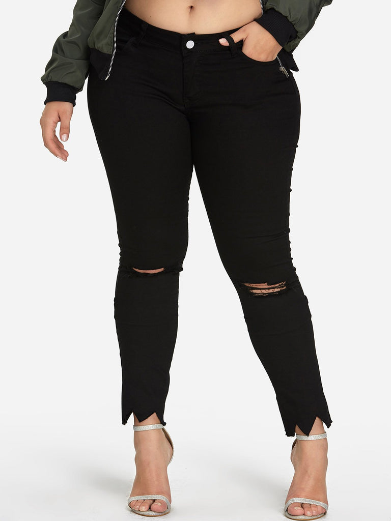 Womens Black Plus Size Bottoms