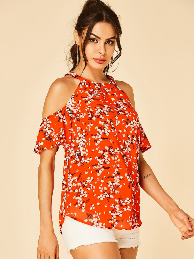 Ladies Orange Blouses