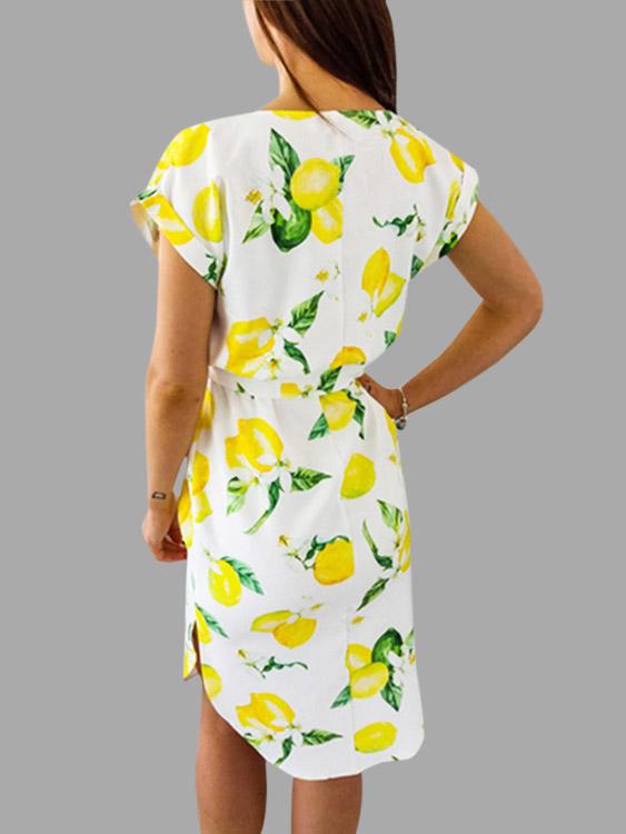 Womens Yellow Floral Dresses