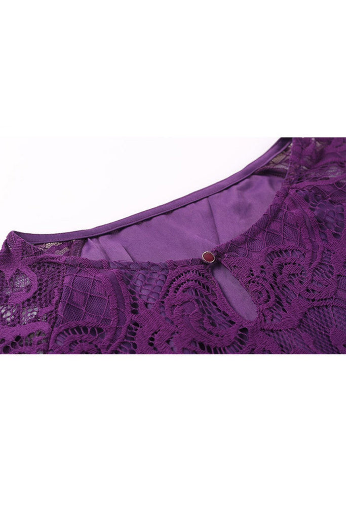 Ladies Purple Plus Size Dresses