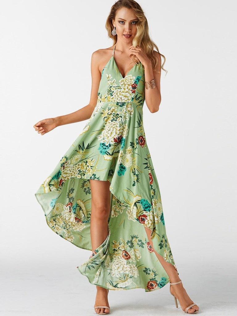 Ladies White Floral Dresses