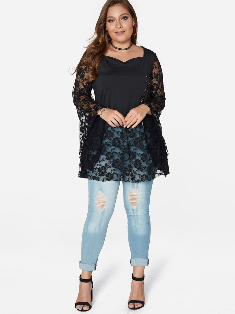 Womens Long Sleeve Plus Size Tops