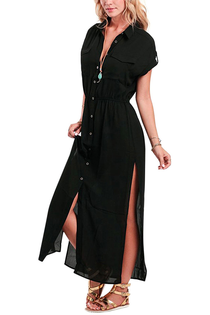 Ladies Black Shirt Dresses