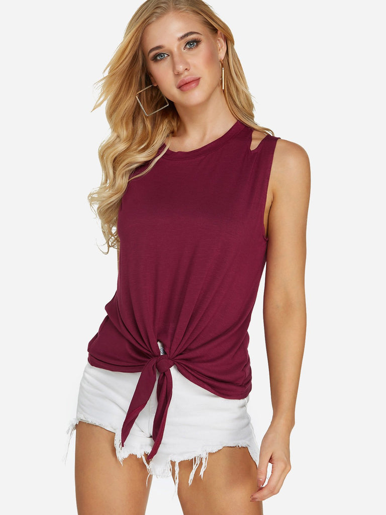 Ladies Burgundy Camis