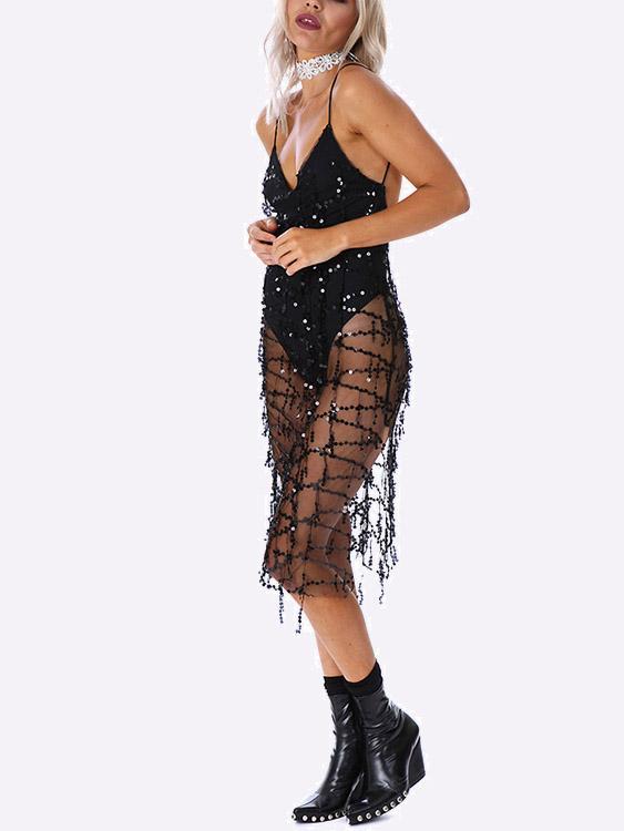 Ladies Sleeveless Midi Dress