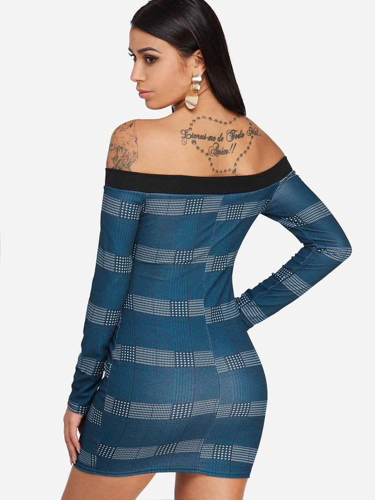 Womens Blue Bodycon Dresses